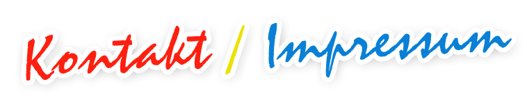 Grafische Schrift mit Text Kontakt Impressum